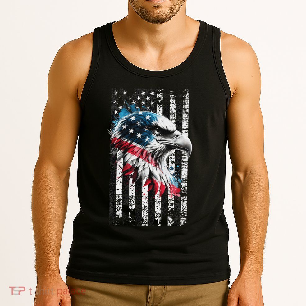 American Flag Bald Eagle Patriotic Bald Eagle Tank Top