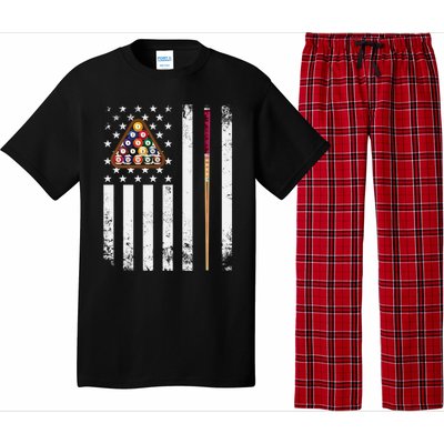 American Flag Billiard Vintage Pool Player Snooker Gift Pajama Set