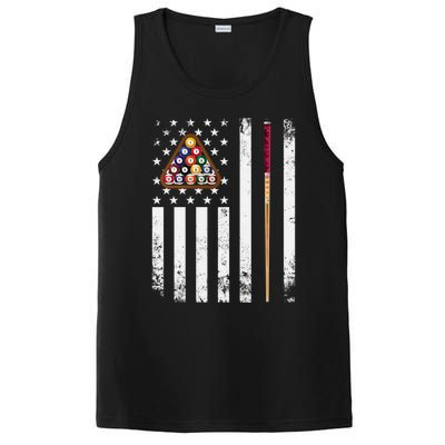 American Flag Billiard Vintage Pool Player Snooker Gift PosiCharge Competitor Tank