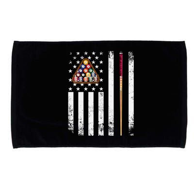 American Flag Billiard Vintage Pool Player Snooker Gift Microfiber Hand Towel