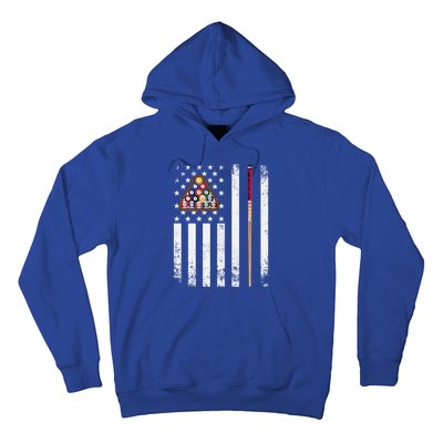 American Flag Billiard Vintage Pool Player Snooker Gift Hoodie