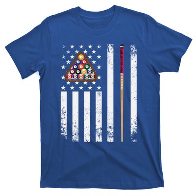 American Flag Billiard Vintage Pool Player Snooker Gift T-Shirt