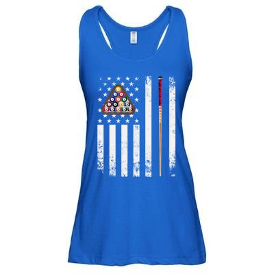 American Flag Billiard Vintage Pool Player Snooker Gift Ladies Essential Flowy Tank