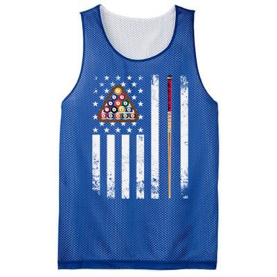 American Flag Billiard Vintage Pool Player Snooker Gift Mesh Reversible Basketball Jersey Tank