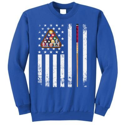 American Flag Billiard Vintage Pool Player Snooker Gift Tall Sweatshirt