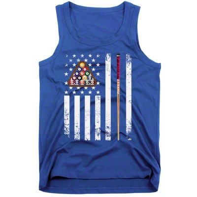 American Flag Billiard Vintage Pool Player Snooker Gift Tank Top