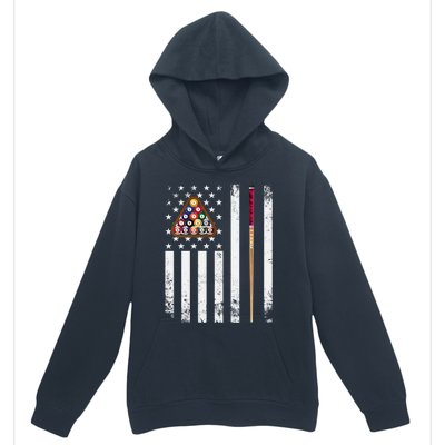 American Flag Billiard Vintage Pool Player Snooker Gift Urban Pullover Hoodie