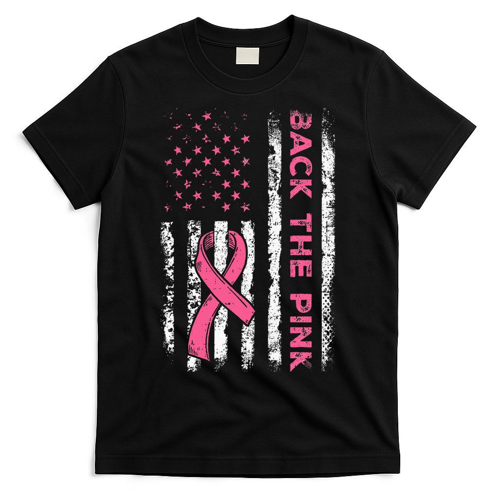 American Flag Back The Breast Cancer Awareness T-Shirt