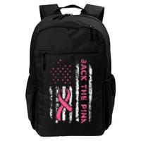 American Flag Back The Breast Cancer Awareness Daily Commute Backpack