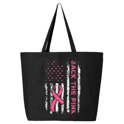 American Flag Back The Breast Cancer Awareness 25L Jumbo Tote