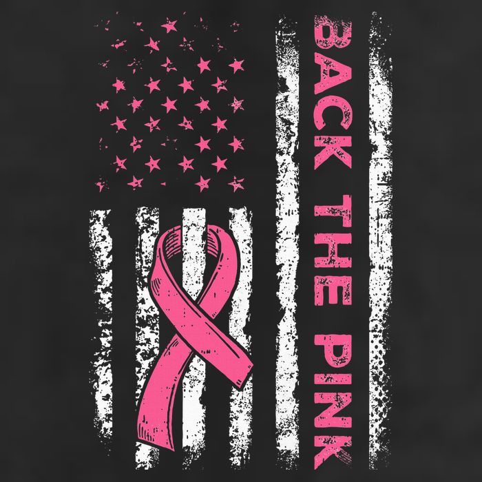 American Flag Back The Breast Cancer Awareness Hat