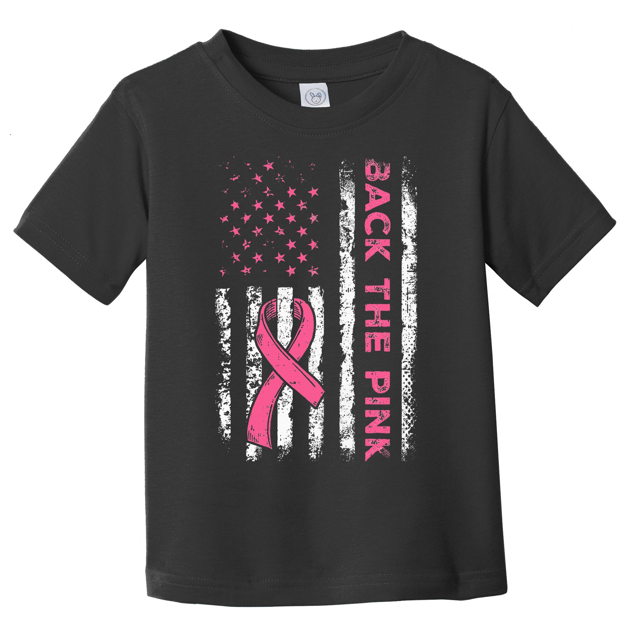 American Flag Back The Breast Cancer Awareness Toddler T-Shirt