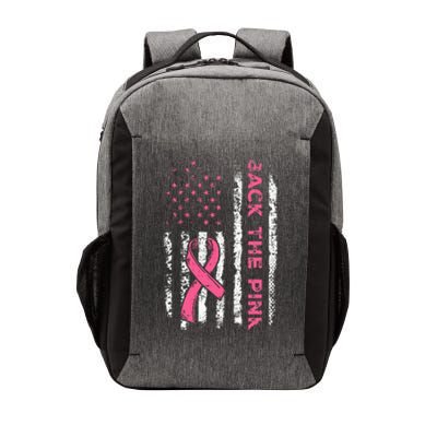 American Flag Back The Breast Cancer Awareness Vector Backpack