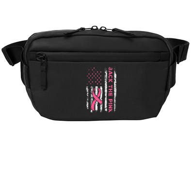 American Flag Back The Breast Cancer Awareness Crossbody Pack