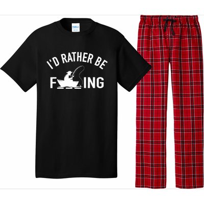 Angler Fishing Boat Fish Fisherman - I'd Rather be Fishing Pajama Set