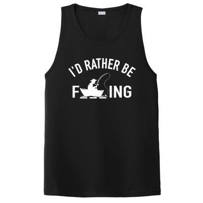 Angler Fishing Boat Fish Fisherman - I'd Rather be Fishing PosiCharge Competitor Tank