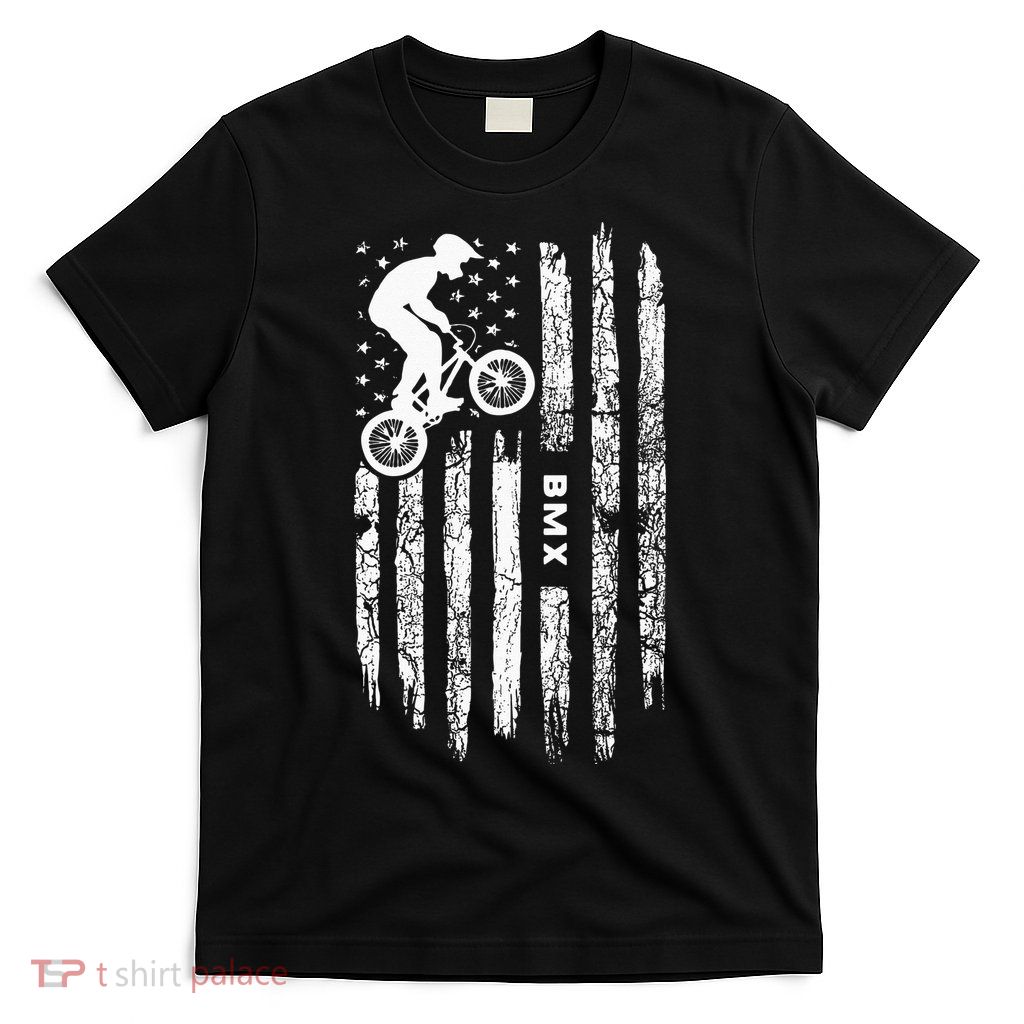 American Flag BMX Clothing BMX Rider Vintage BMX T-Shirt