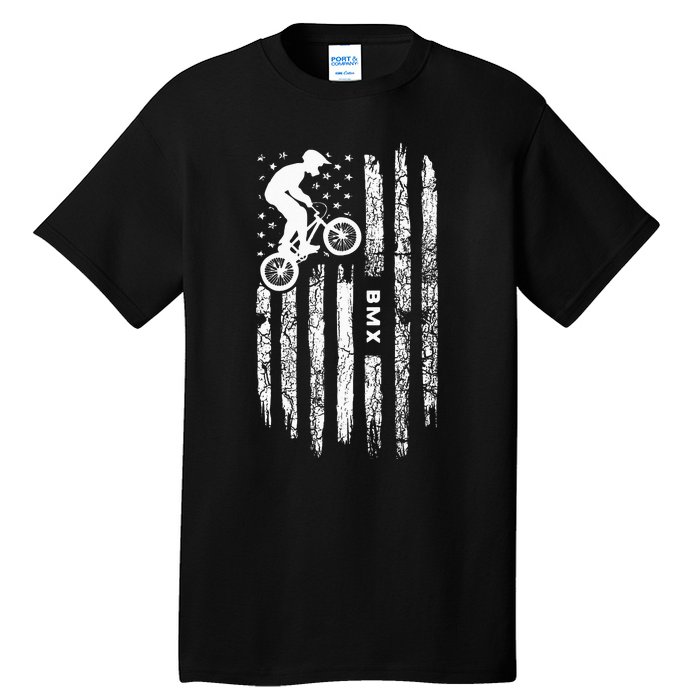 American Flag BMX Clothing BMX Rider Vintage BMX Tall T-Shirt