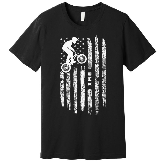 American Flag BMX Clothing BMX Rider Vintage BMX Premium T-Shirt