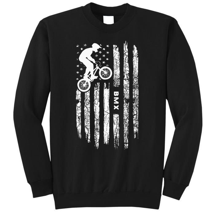 American Flag BMX Clothing BMX Rider Vintage BMX Tall Sweatshirt