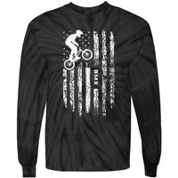 American Flag BMX Clothing BMX Rider Vintage BMX Tie-Dye Long Sleeve Shirt