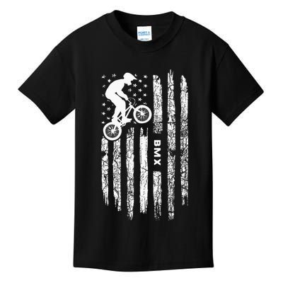 American Flag BMX Clothing BMX Rider Vintage BMX Kids T-Shirt