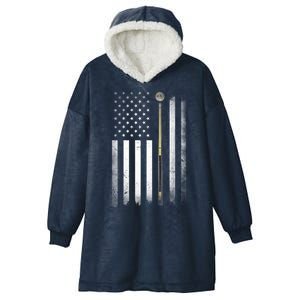 American Flag Billiards Pool Player Table Usa Us Gift Hooded Wearable Blanket