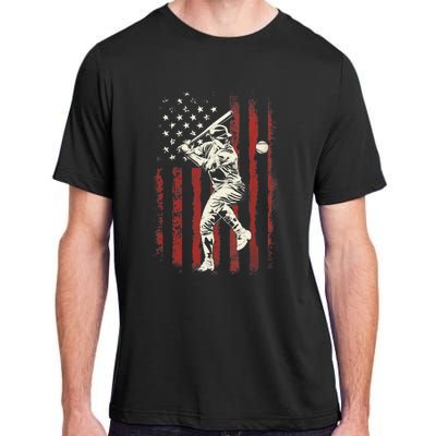 American Flag Baseball Team Gift for Boy Adult ChromaSoft Performance T-Shirt