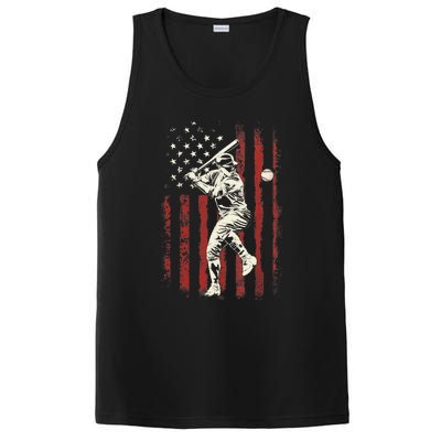 American Flag Baseball Team Gift for Boy PosiCharge Competitor Tank