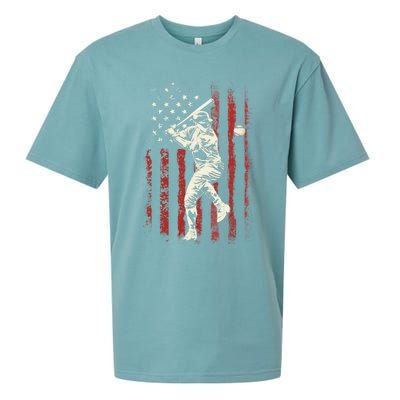 American Flag Baseball Team Gift for Boy Sueded Cloud Jersey T-Shirt