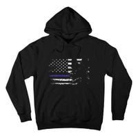 American Flag Blue Line Flag Patriotic K 9 Police Dog Tall Hoodie