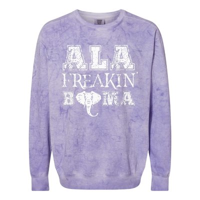 Ala Freakin Bama Alabama Colorblast Crewneck Sweatshirt