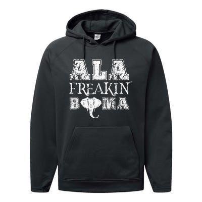 Ala Freakin Bama Alabama Performance Fleece Hoodie