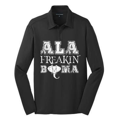 Ala Freakin Bama Alabama Silk Touch Performance Long Sleeve Polo