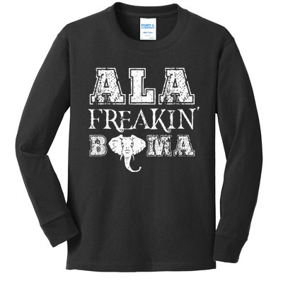 Ala Freakin Bama Alabama Kids Long Sleeve Shirt