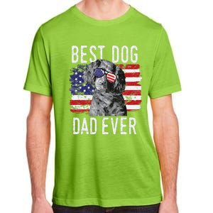 American Flag Best Dog Dad Ever Boykin Spaniel Usa Adult ChromaSoft Performance T-Shirt