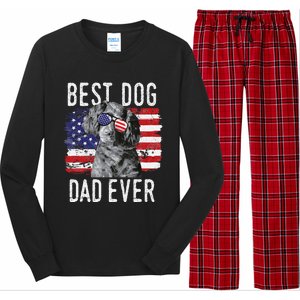 American Flag Best Dog Dad Ever Boykin Spaniel Usa Long Sleeve Pajama Set