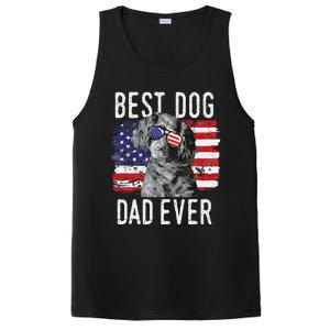 American Flag Best Dog Dad Ever Boykin Spaniel Usa PosiCharge Competitor Tank