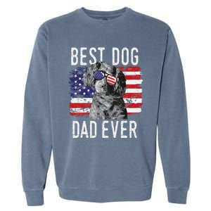 American Flag Best Dog Dad Ever Boykin Spaniel Usa Garment-Dyed Sweatshirt