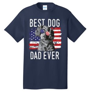 American Flag Best Dog Dad Ever Boykin Spaniel Usa Tall T-Shirt