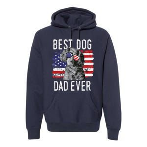 American Flag Best Dog Dad Ever Boykin Spaniel Usa Premium Hoodie