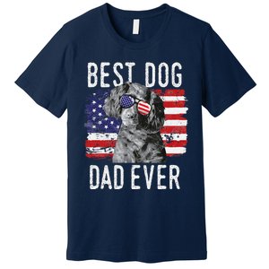 American Flag Best Dog Dad Ever Boykin Spaniel Usa Premium T-Shirt