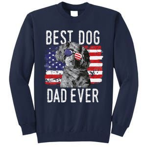 American Flag Best Dog Dad Ever Boykin Spaniel Usa Tall Sweatshirt