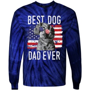 American Flag Best Dog Dad Ever Boykin Spaniel Usa Tie-Dye Long Sleeve Shirt