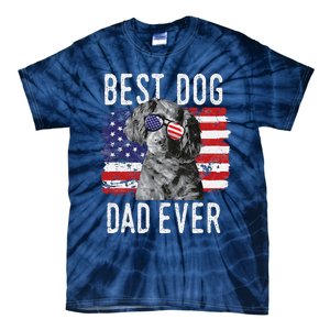 American Flag Best Dog Dad Ever Boykin Spaniel Usa Tie-Dye T-Shirt