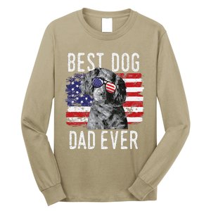 American Flag Best Dog Dad Ever Boykin Spaniel Usa Long Sleeve Shirt