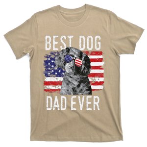 American Flag Best Dog Dad Ever Boykin Spaniel Usa T-Shirt