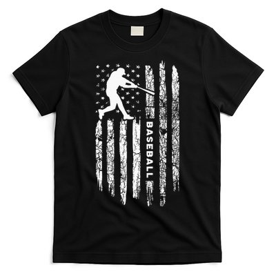 American Flag Baseball Apparel Vintage Baseball T-Shirt