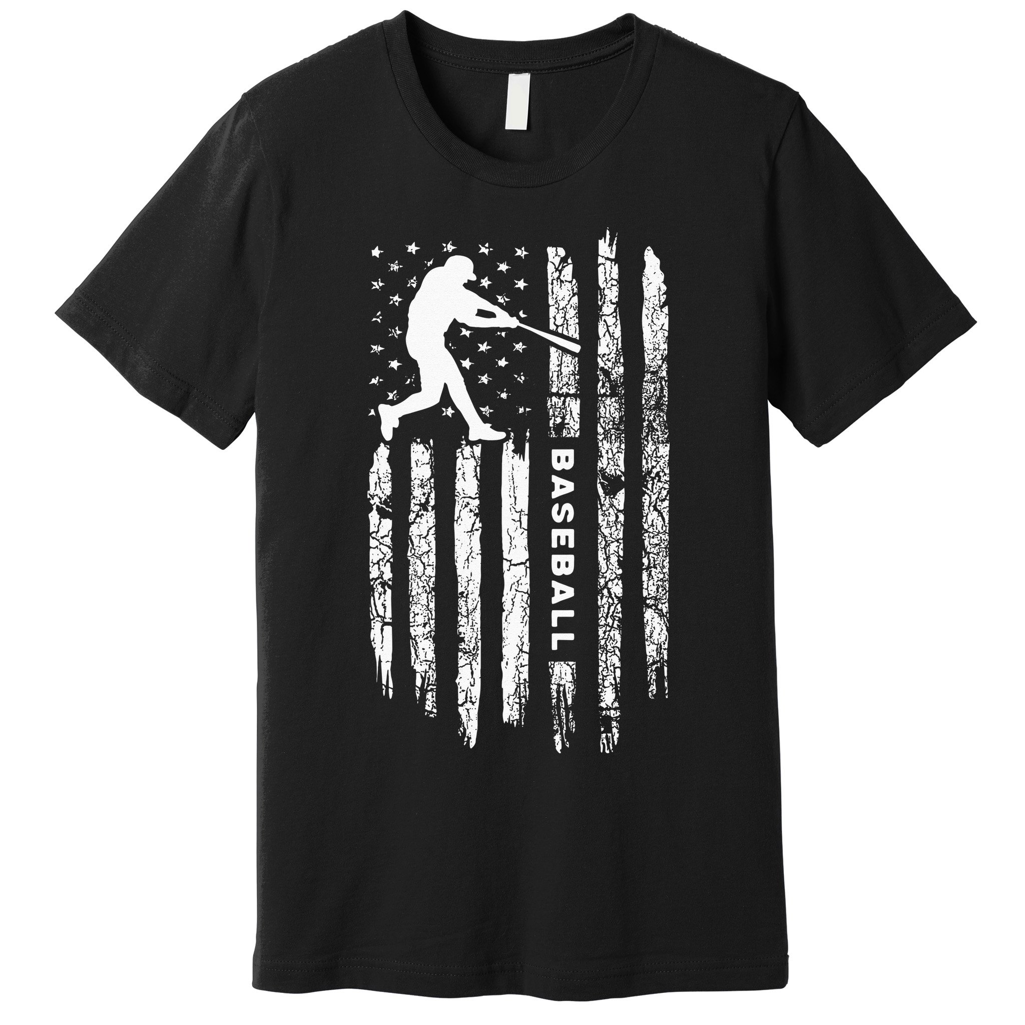 American Flag Baseball Apparel Vintage Baseball Premium T-Shirt