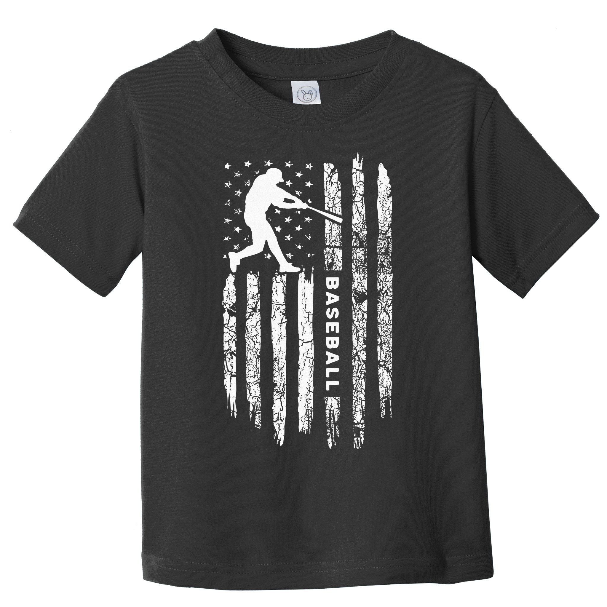 American Flag Baseball Apparel Vintage Baseball Toddler T-Shirt